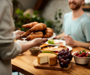 food with friends and connecting over food