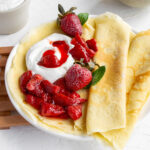 roasted strawberry crepes recipe